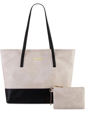 Women's White Vegan Leather Purse Ladies Shoulder Handbag West Tote Bags